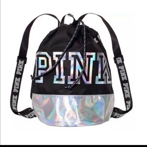 PINK Victoria Secret holographic backpack